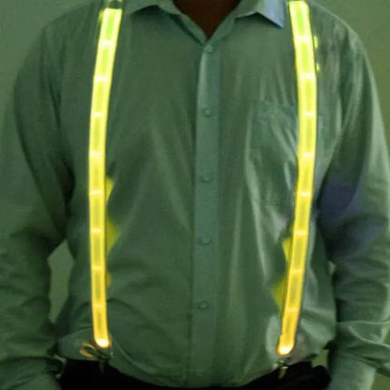 Men Suspenders Luminous LED Neckties Party Essentials - Party Essentials - LEDIT - Mad Fly Essentials