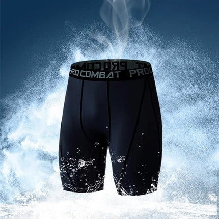 Men Sweats Black Sportswear Fitness Shorts Compression Pants - Men Sweats - VINTOHOXN - Mad Fly Essentials