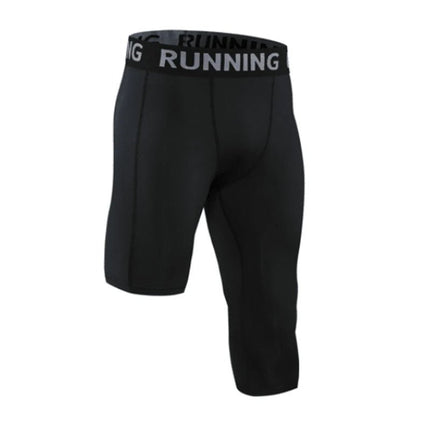 Men Sweats Black Sportswear Fitness Shorts Compression Pants - Men Sweats - VINTOHOXN - Mad Fly Essentials