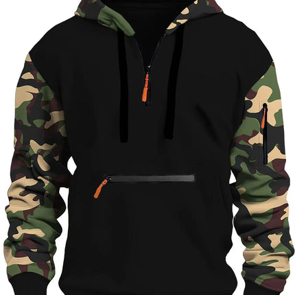 Men Sweats Winter Autumn Camouflage Vertical Hoodies Outerwear - Men Sweats - SiminFan - Mad Fly Essentials