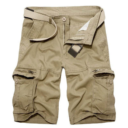 Men Tactical Khaki Camo Cargo Shorts - Cargo Shorts - Favocent - Mad Fly Essentials