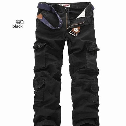 Men Tactical Multi - Pocket Washed Cargo Pants - Cargo Pants - SPQ - Mad Fly Essentials