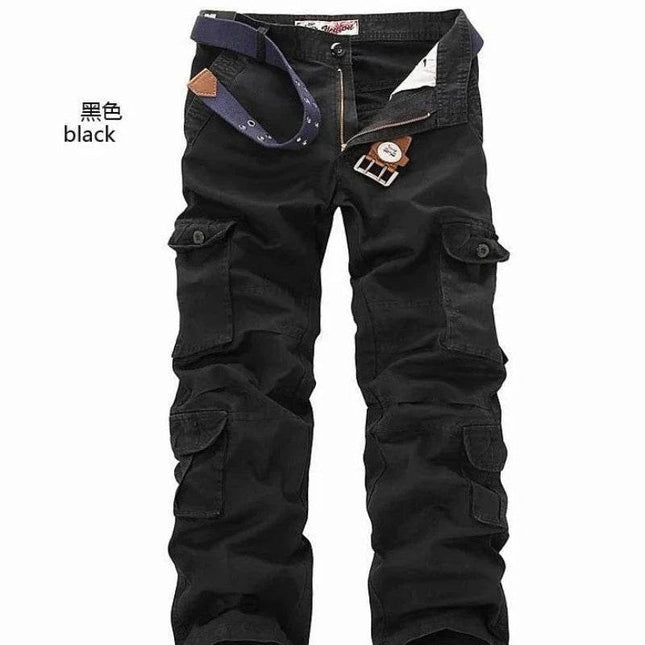 Men Tactical Multi - Pocket Washed Cargo Pants - Cargo Pants - SPQ - Mad Fly Essentials