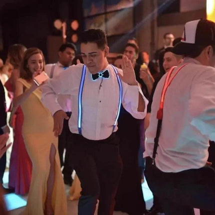 Men Tie Bow LED Party Suspenders - Mad Fly Essentials