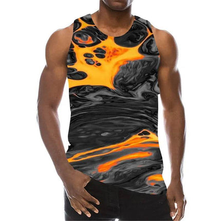Men Tie - Dye Eye Ball 3D Gradient Tank Top - Tank Top - Metaphor - Mad Fly Essentials