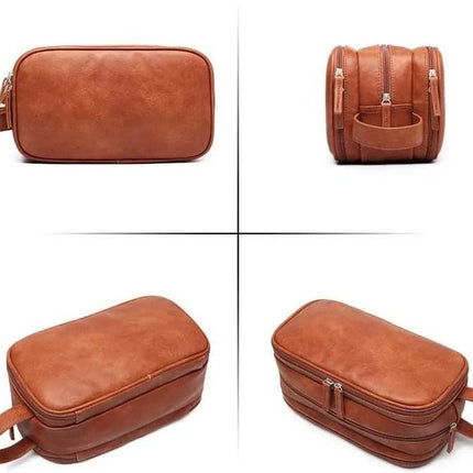 Men Organizer Leather Cosmetic Bag Travel Gear - Travel Gear - COOLOST - Mad Fly Essentials