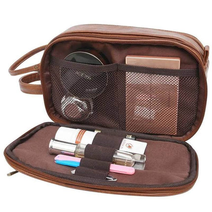 Men Organizer Leather Cosmetic Bag Travel Gear - Travel Gear - COOLOST - Mad Fly Essentials