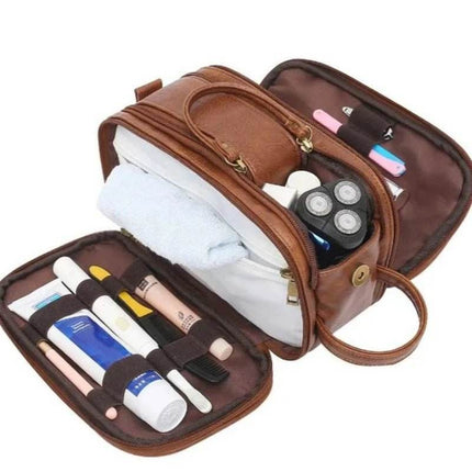 Men Leather Organizer Bags Travel Gear - Mad Fly Essentials