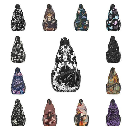 Men Triple Goddess Goth Sling Crossbody Bag - Crossbody Bag - heatboywade - Mad Fly Essentials