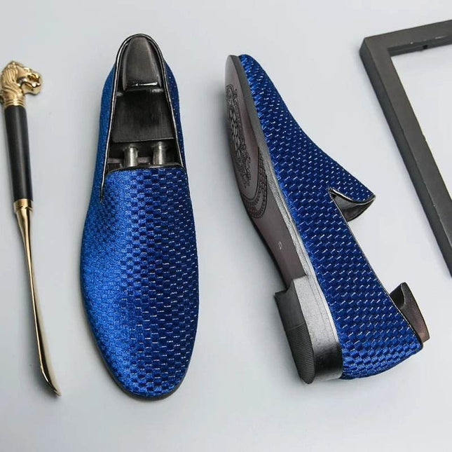 Men Velvet Pointed Toe Wedding Loafers - Loafers - BUVAZIK - Mad Fly Essentials