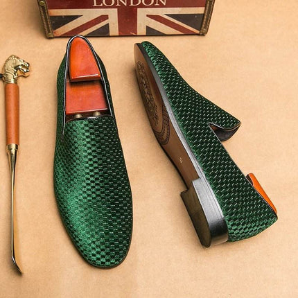 Men Velvet Pointed Toe Wedding Loafers - Loafers - BUVAZIK - Mad Fly Essentials