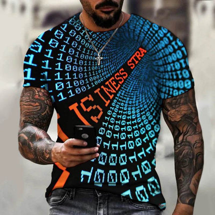 Men Vertigo 3D Summer Short Shirt - Shirt - oufisun - Mad Fly Essentials