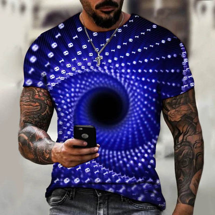 Men Vertigo 3D Summer Short Shirt - Shirt - oufisun - Mad Fly Essentials