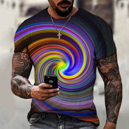 Men Vertigo 3D Summer Short Shirt - Shirt - oufisun - Mad Fly Essentials