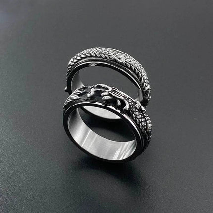 Men Viking Nordic Mythology Dragon Stainless Ring - Ring - CIBO - Mad Fly Essentials