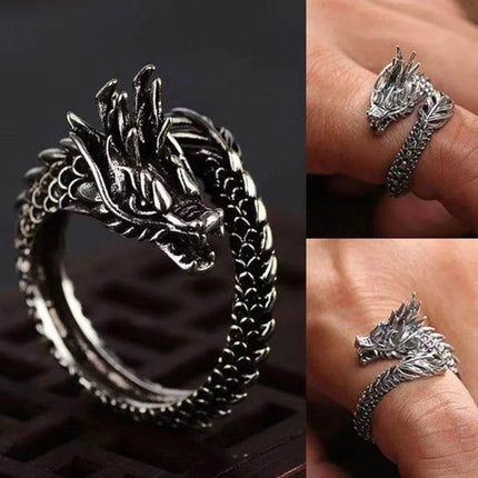 Men Vintage Adjustable Dragon Ring - Ring - BENA - Mad Fly Essentials