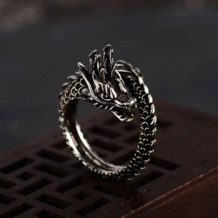 Men Vintage Adjustable Dragon Ring - Ring - BENA - Mad Fly Essentials