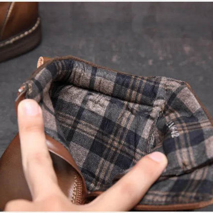 Men Vintage Business Casual Leather Boots - Boots - BHKH - Mad Fly Essentials