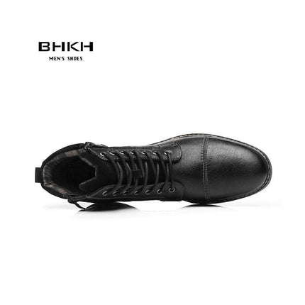 Men Vintage Business Casual Leather Boots - Boots - BHKH - Mad Fly Essentials