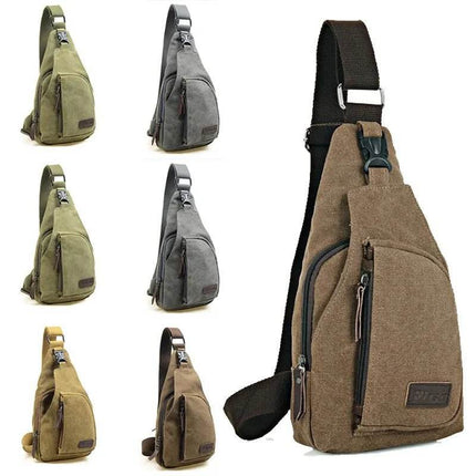 Men Vintage Canvas Satchel Crossbody Bag - Crossbody Bag - heatboywade - Mad Fly Essentials