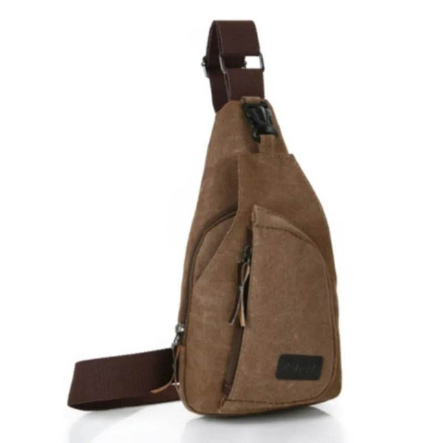 Men Vintage Canvas Satchel Crossbody Bag - Crossbody Bag - heatboywade - Mad Fly Essentials