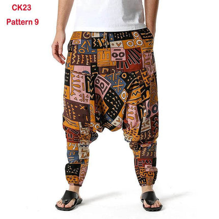 Men Vintage Fashion Hip Hop Pattern Harem Pants - Harem Pants - Parklees - Mad Fly Essentials