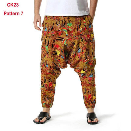Men Vintage Fashion Hip Hop Pattern Harem Pants - Harem Pants - Parklees - Mad Fly Essentials