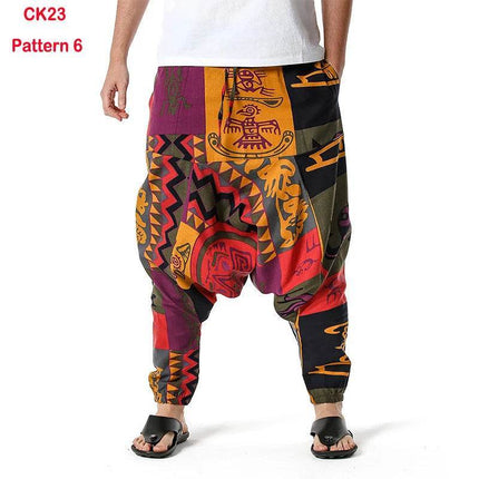 Men Vintage Fashion Hip Hop Pattern Harem Pants - Harem Pants - Parklees - Mad Fly Essentials