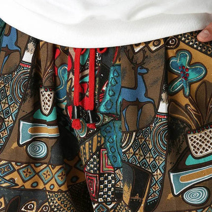 Men Vintage Fashion Hip Hop Pattern Harem Pants - Harem Pants - Parklees - Mad Fly Essentials