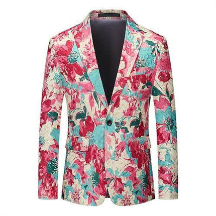 Men Fashion Vintage One Button Party Blazer - Blazer - Maple King - Mad Fly Essentials