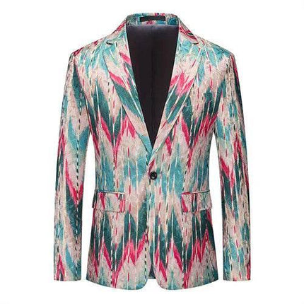 Men Fashion Vintage One Button Party Blazer - Blazer - Maple King - Mad Fly Essentials