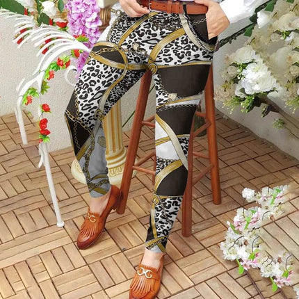 Men Vintage Pattern Slim Fit Business Casual Pants - Pants - Fanweilin - Mad Fly Essentials