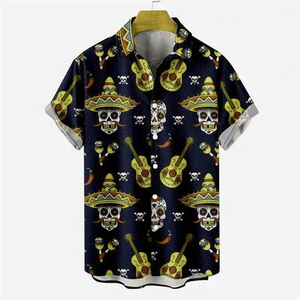 Men Vintage Skull 3D Hawaiian Shirt – Mad Fly Essentials