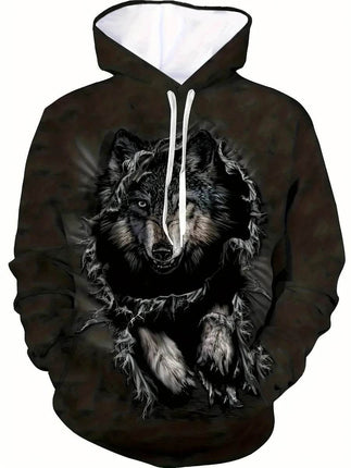 Men Vintage Tiger Animal 3D Hoodies - Mad Fly Essentials