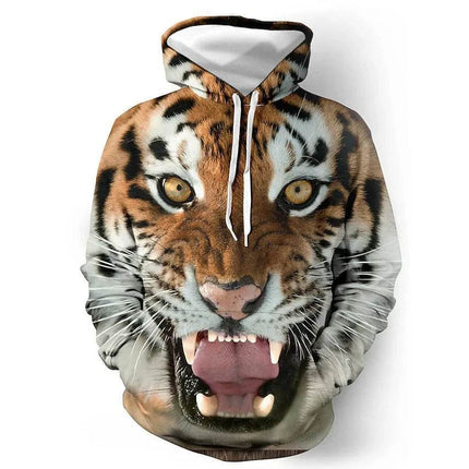 Men Vintage Tiger Animal 3D Hoodies - Hoodies - TrendSetter - Mad Fly Essentials