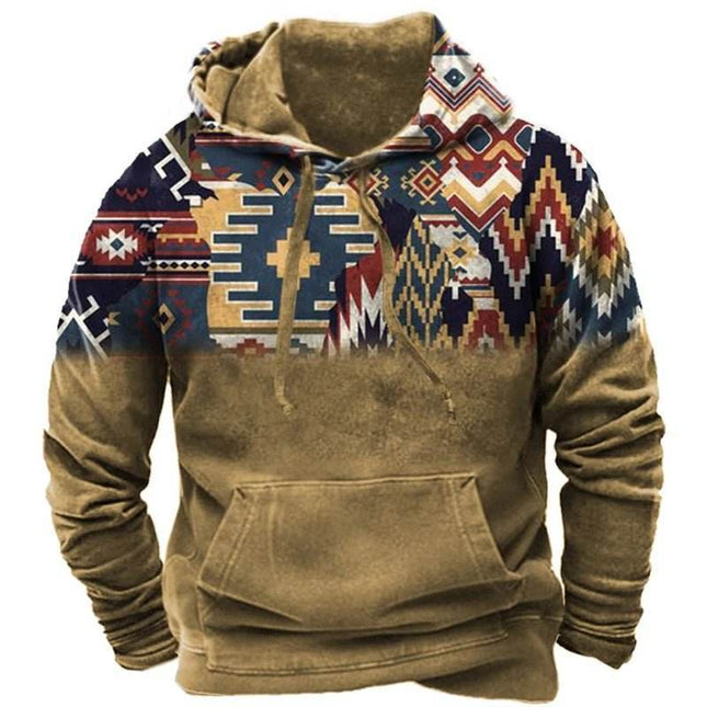 Men Vintage Tribal Casual Top Hoodies - Mad Fly Essentials
