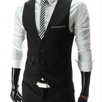 Men Waistcoat Dress Vest Business Casual Medieval Costume - Costume - BC - Mad Fly Essentials