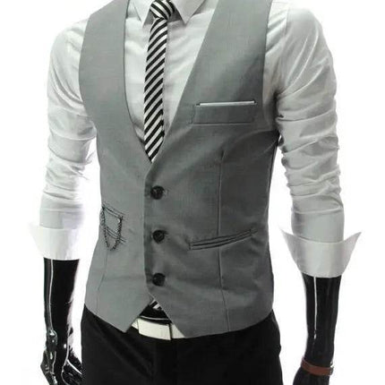 Men Waistcoat Dress Vest Business Casual Medieval Costume - Costume - BC - Mad Fly Essentials