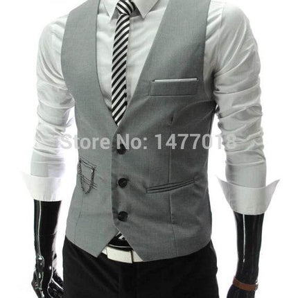 Men Waistcoat Dress Vest Business Casual Medieval Costume - Costume - BC - Mad Fly Essentials