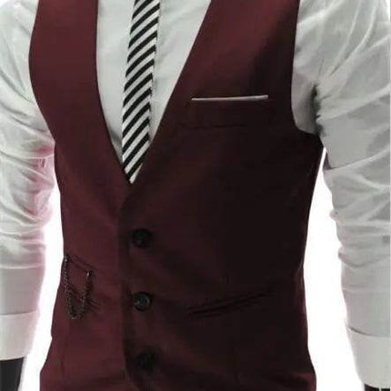 Men Waistcoat Dress Vest Business Casual Medieval Costume - Costume - BC - Mad Fly Essentials