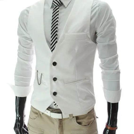 Men Waistcoat Dress Vest Business Casual Medieval Costume - Costume - BC - Mad Fly Essentials
