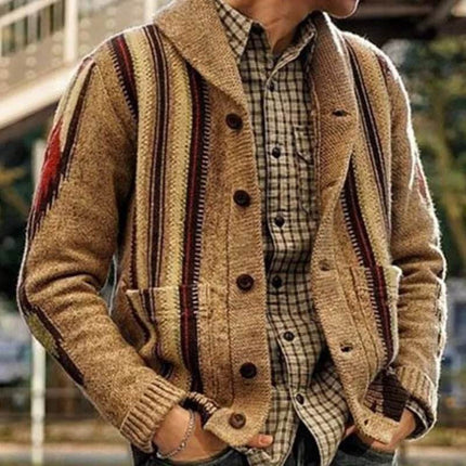 Men Winter Casual Cardigan Knit Sweater - Mad Fly Essentials