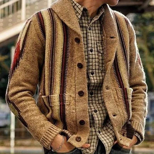 Men Winter Casual Cardigan Knit Sweater - Mad Fly Essentials
