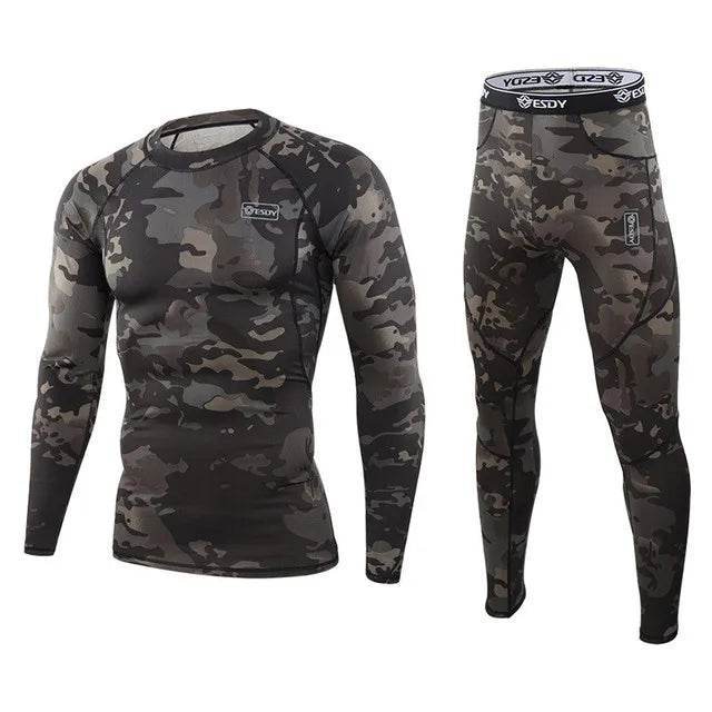 Men Winter Thermal Camo Compression Set Tracksuit - Tracksuit - Fitness Essentials - Mad Fly Essentials