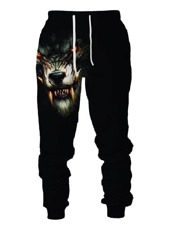 Men Wolf 3D Graphic Jogger Pants - Pants - Metaphor - Mad Fly Essentials
