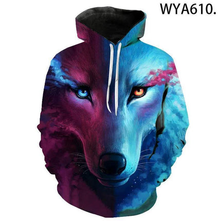 Men Wolf Animal Series 3D Streetwear Hoodies - Hoodies - TrendSetter - Mad Fly Essentials