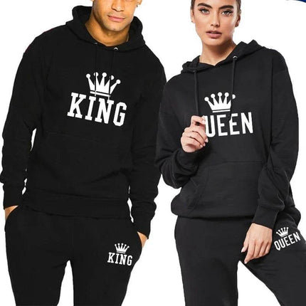 Men Women White Black King Queen Tracksuit - Tracksuit - VIPOL - Mad Fly Essentials