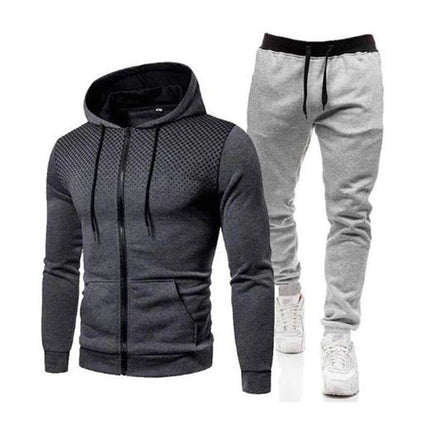 Men's Casual Gradient Long 2pc Tracksuit - Tracksuit - Gym King - Mad Fly Essentials