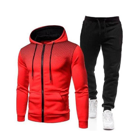 Men's Casual Gradient Long 2pc Tracksuit - Tracksuit - Gym King - Mad Fly Essentials
