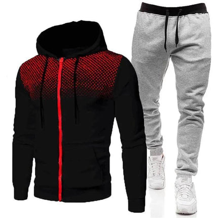 Men's Casual Gradient Long 2pc Tracksuit - Tracksuit - Gym King - Mad Fly Essentials